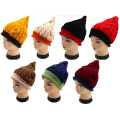 Moda Design Handmade Knit Cone Padrão Beanie Hat Inverno quente